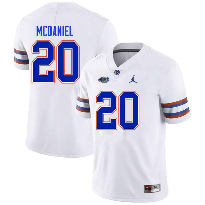 Men #20 Mordecai McDaniel Florida Gators College Football Jerseys Sale-White - Click Image to Close